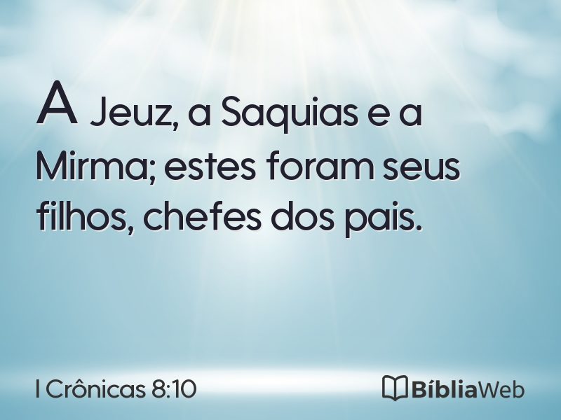 I Crônicas 8:10 em imagem para compartilhar