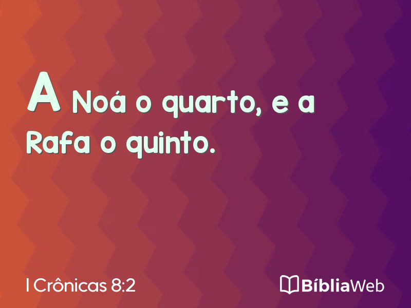 I Crônicas 8:2 em imagem para compartilhar