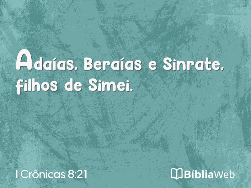 I Crônicas 8:21 em imagem para compartilhar