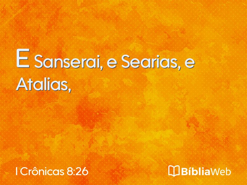 I Crônicas 8:26 em imagem para compartilhar