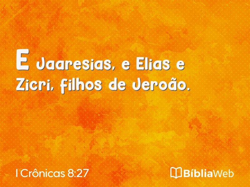 I Crônicas 8:27 em imagem para compartilhar