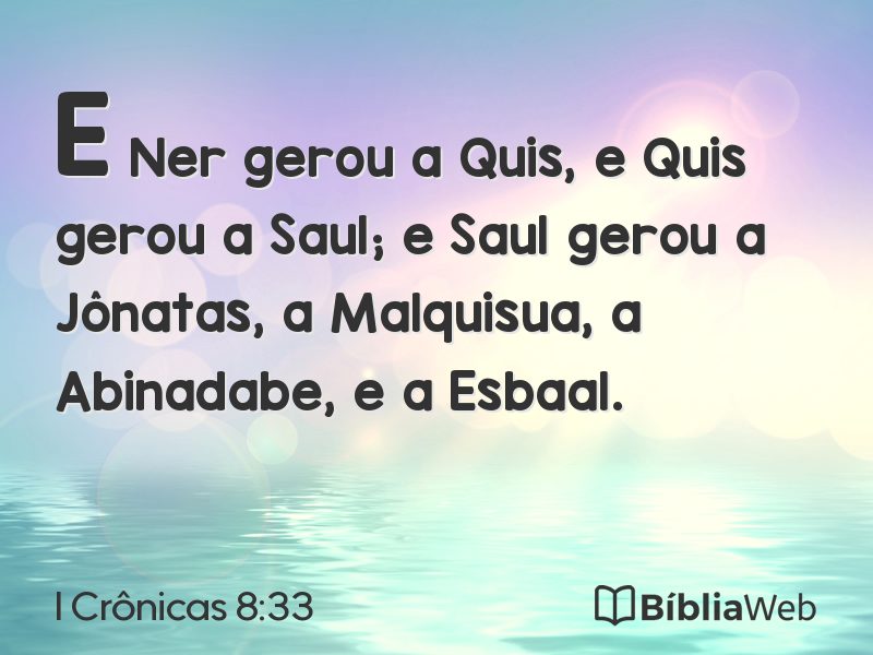 I Crônicas 8:33 em imagem para compartilhar