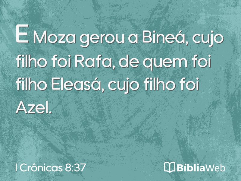 I Crônicas 8:37 em imagem para compartilhar