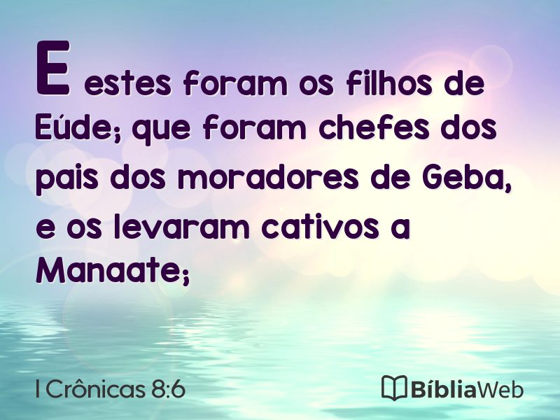 I Crônicas 8:6 em imagem para compartilhar