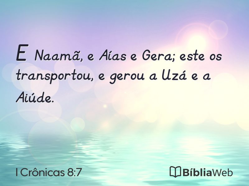 I Crônicas 8:7 em imagem para compartilhar