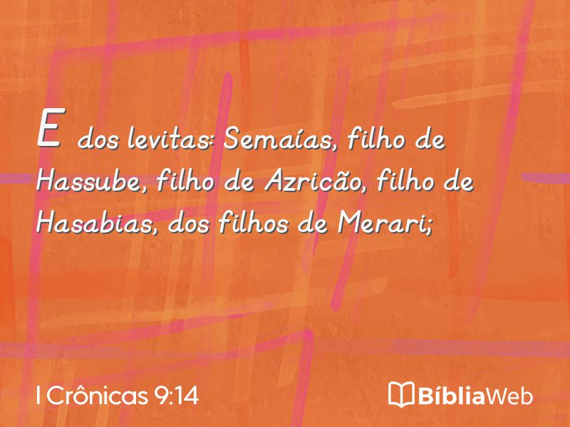 I Crônicas 9:14 em imagem para compartilhar