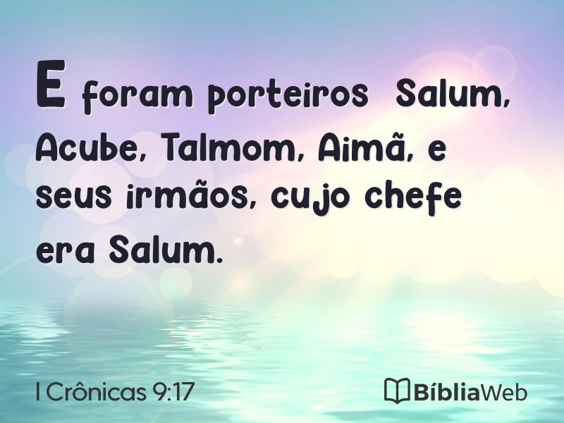 I Crônicas 9:17 em imagem para compartilhar