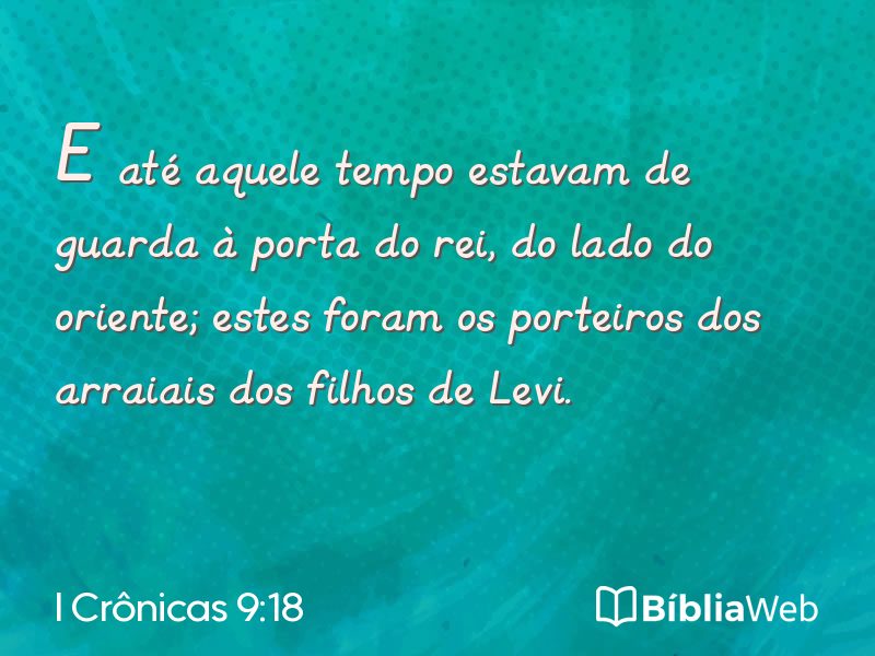 I Crônicas 9:18 em imagem para compartilhar