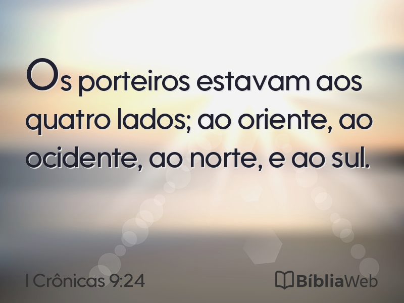I Crônicas 9:24 em imagem para compartilhar