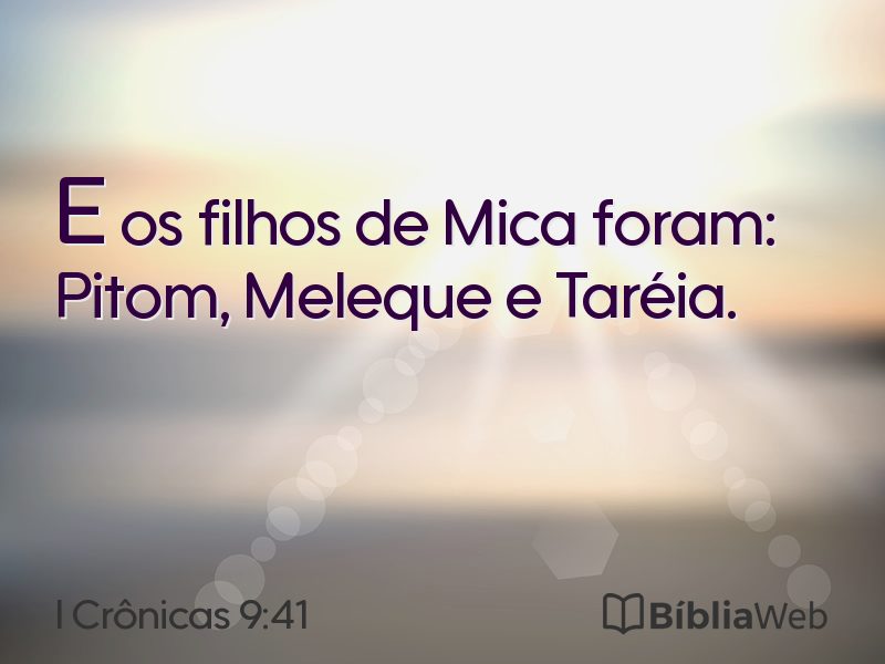 I Crônicas 9:41 em imagem para compartilhar