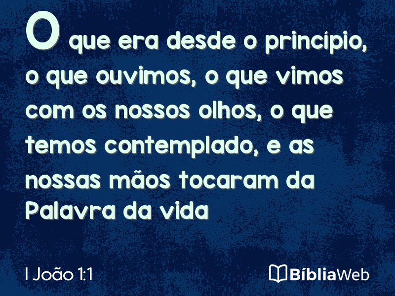 I João 1:1 em imagem para compartilhar