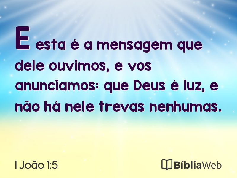 I João 1:5 em imagem para compartilhar