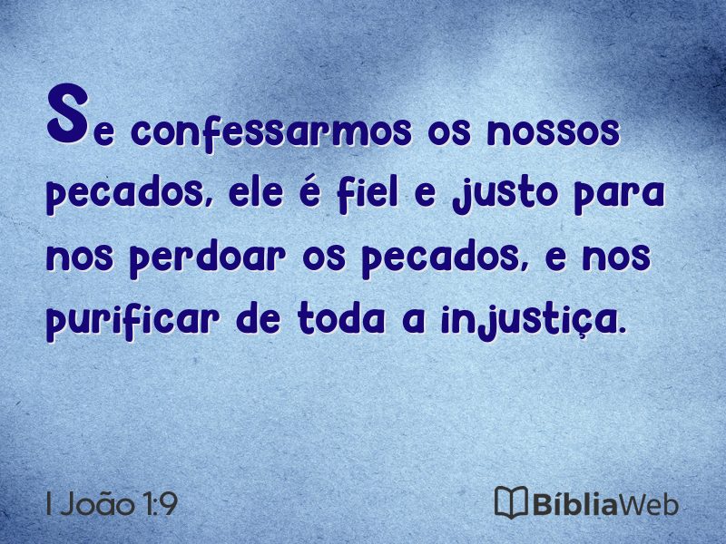I João 1:9 em imagem para compartilhar