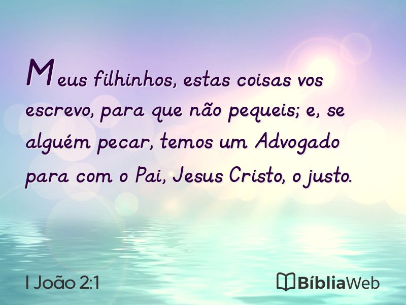 I João 2:1 em imagem para compartilhar