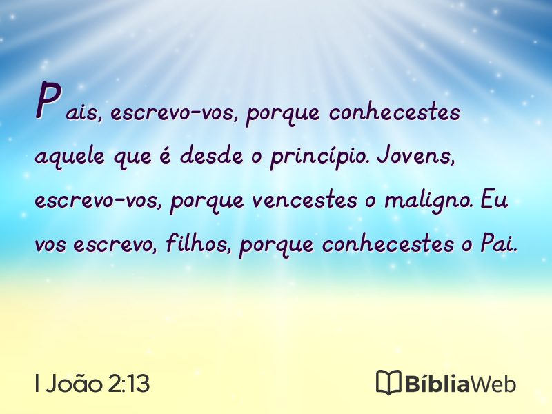 I João 2:13 em imagem para compartilhar