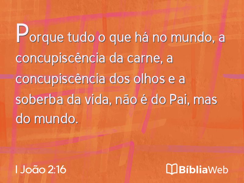 I João 2:16 em imagem para compartilhar
