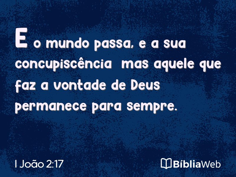 I João 2:17 em imagem para compartilhar