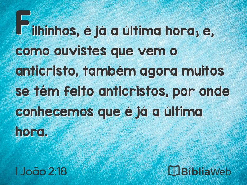 I João 2:18 em imagem para compartilhar