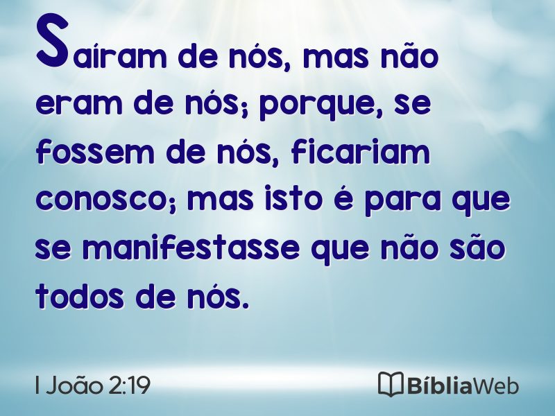 I João 2:19 em imagem para compartilhar