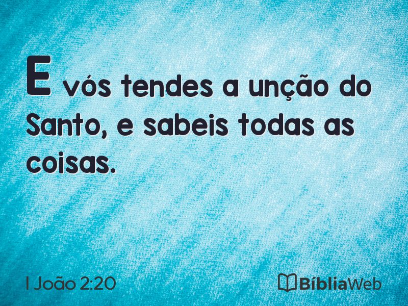 I João 2:20 em imagem para compartilhar