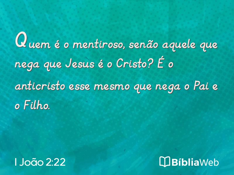I João 2:22 em imagem para compartilhar