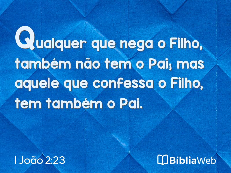 I João 2:23 em imagem para compartilhar