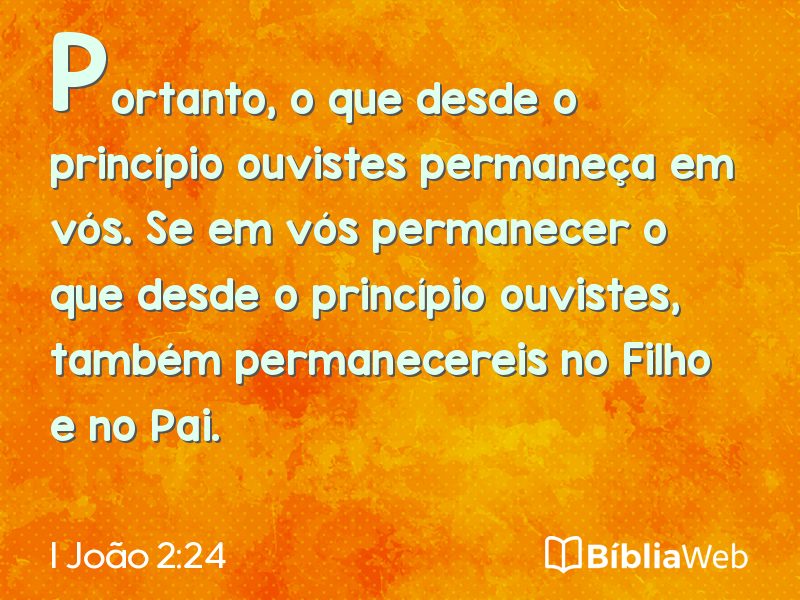 I João 2:24 em imagem para compartilhar