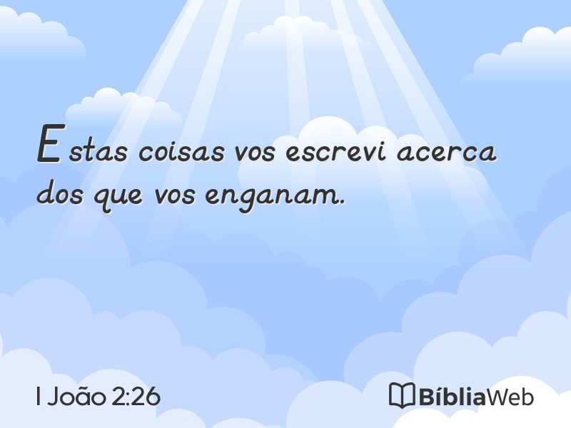 I João 2:26 em imagem para compartilhar