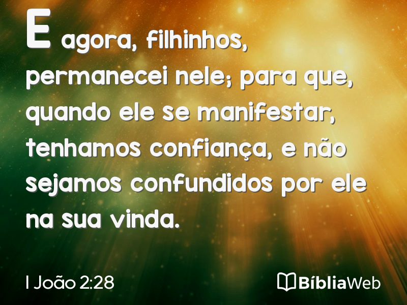 I João 2:28 em imagem para compartilhar