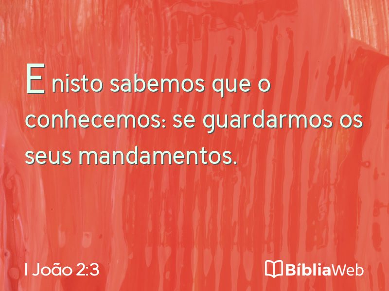 I João 2:3 em imagem para compartilhar
