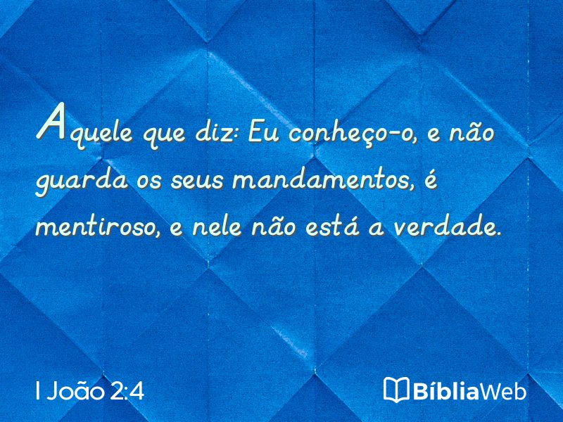 I João 2:4 em imagem para compartilhar