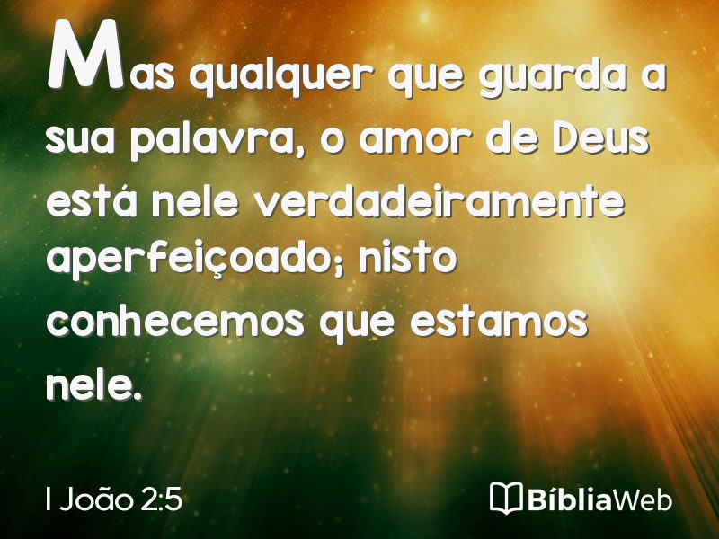 I João 2:5 em imagem para compartilhar