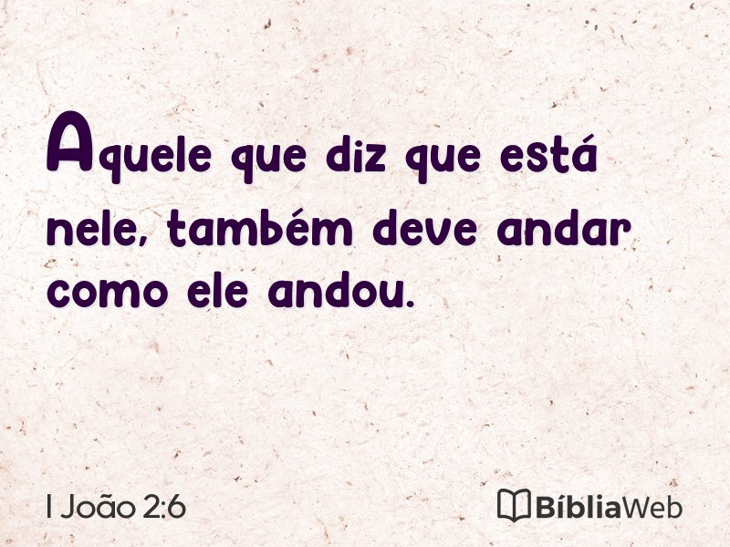 I João 2:6 em imagem para compartilhar