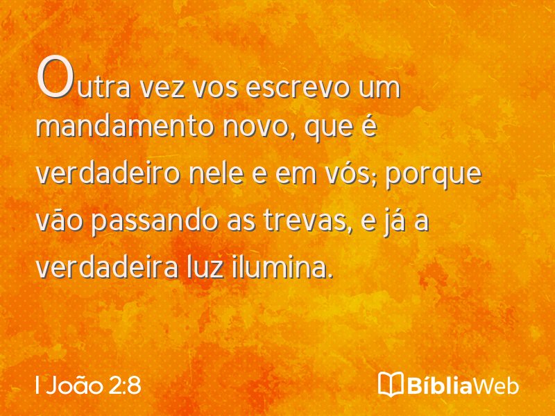 I João 2:8 em imagem para compartilhar