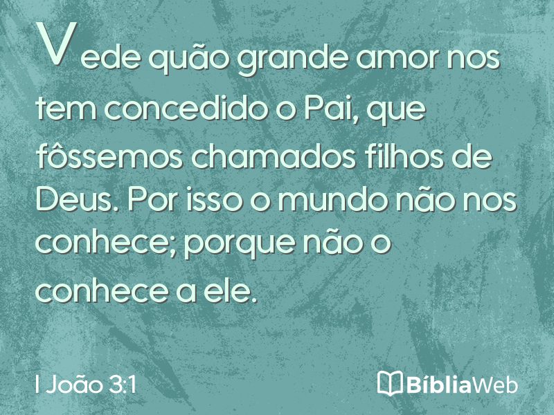 I João 3:1 em imagem para compartilhar