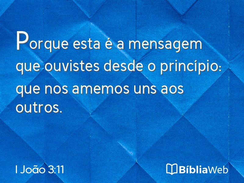I João 3:11 em imagem para compartilhar