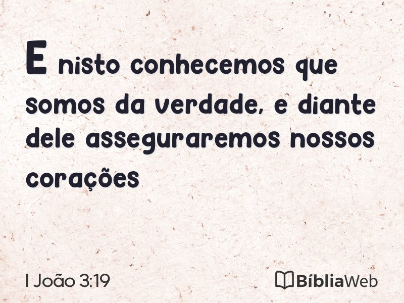 I João 3:19 em imagem para compartilhar
