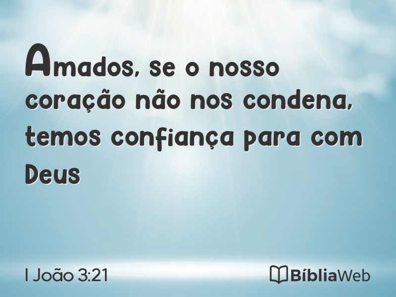 I João 3:21 em imagem para compartilhar