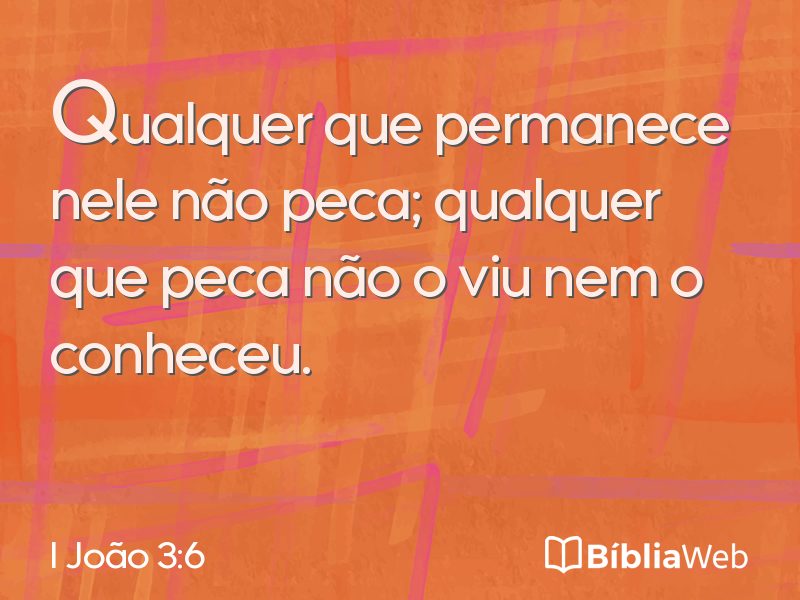 I João 3:6 em imagem para compartilhar