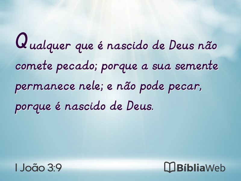 I João 3:9 em imagem para compartilhar