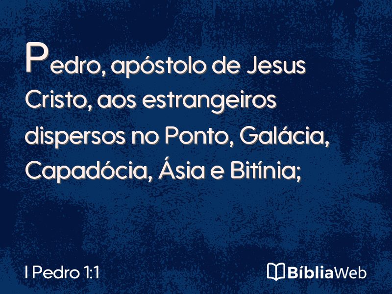 I Pedro 1:1 em imagem para compartilhar
