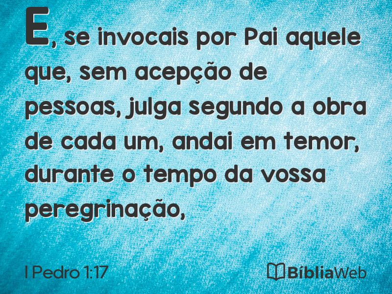 I Pedro 1:17 em imagem para compartilhar