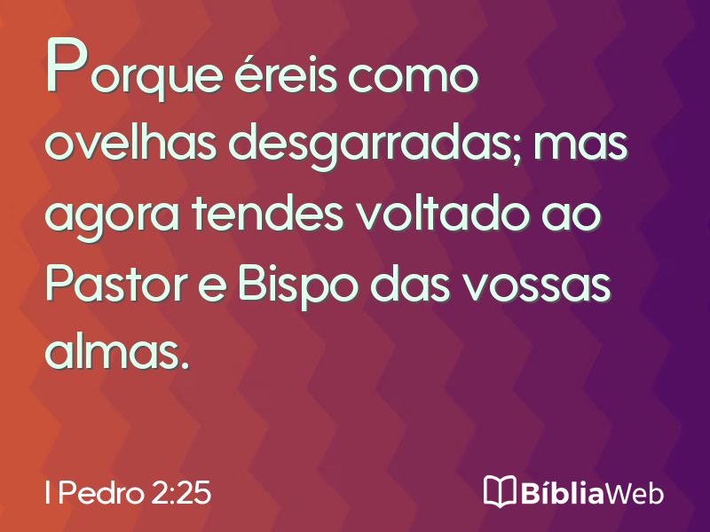 I Pedro 2:25 em imagem para compartilhar