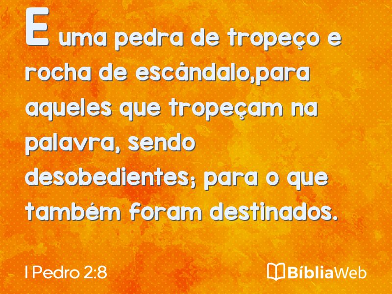 I Pedro 2:8 em imagem para compartilhar