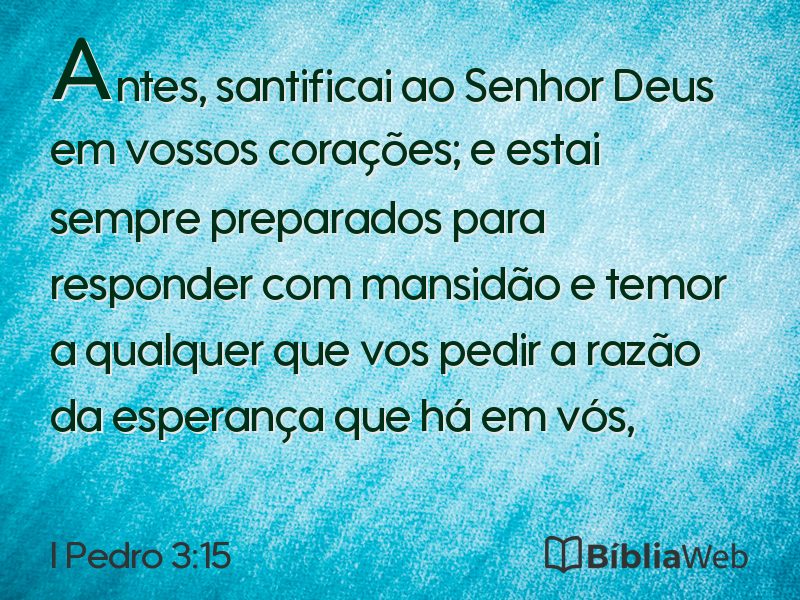 I Pedro 3:15 em imagem para compartilhar