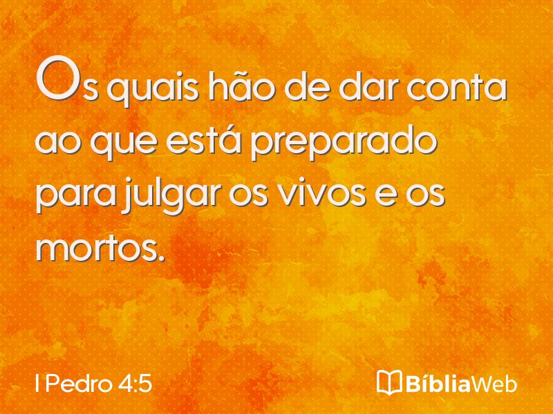 I Pedro 4:5 em imagem para compartilhar
