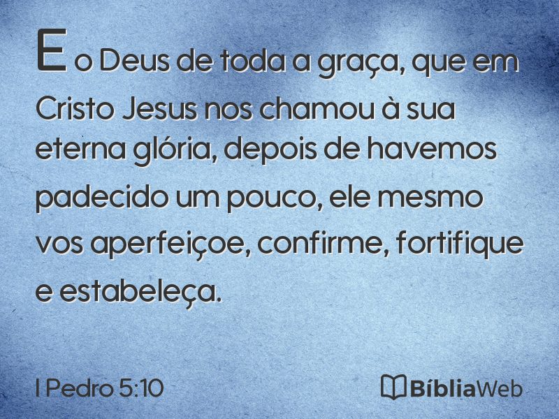 I Pedro 5:10 em imagem para compartilhar
