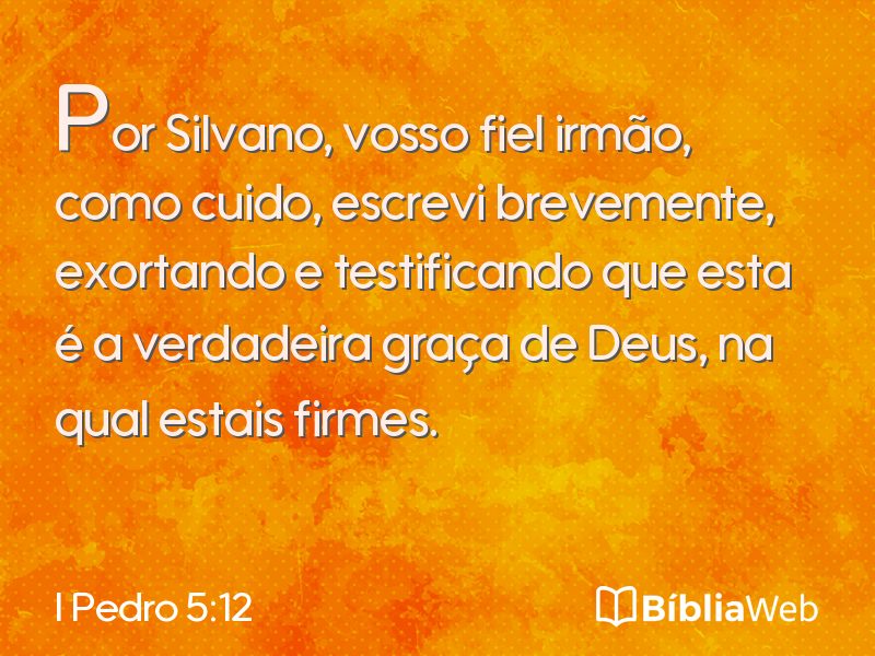 I Pedro 5:12 em imagem para compartilhar