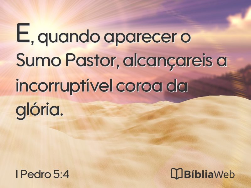 I Pedro 5:4 em imagem para compartilhar