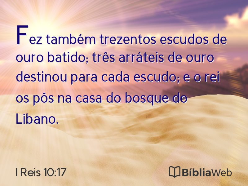 I Reis 10:17 em imagem para compartilhar